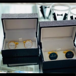 I Love you Personalized With Date Cufflink.